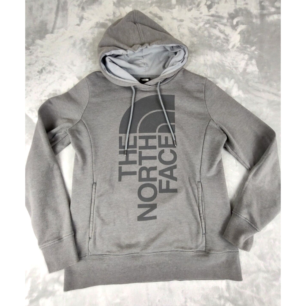 The‎ North Face Women's Sweatshirt M Gray Hoodie Drawstring Kangaroo Pocket
